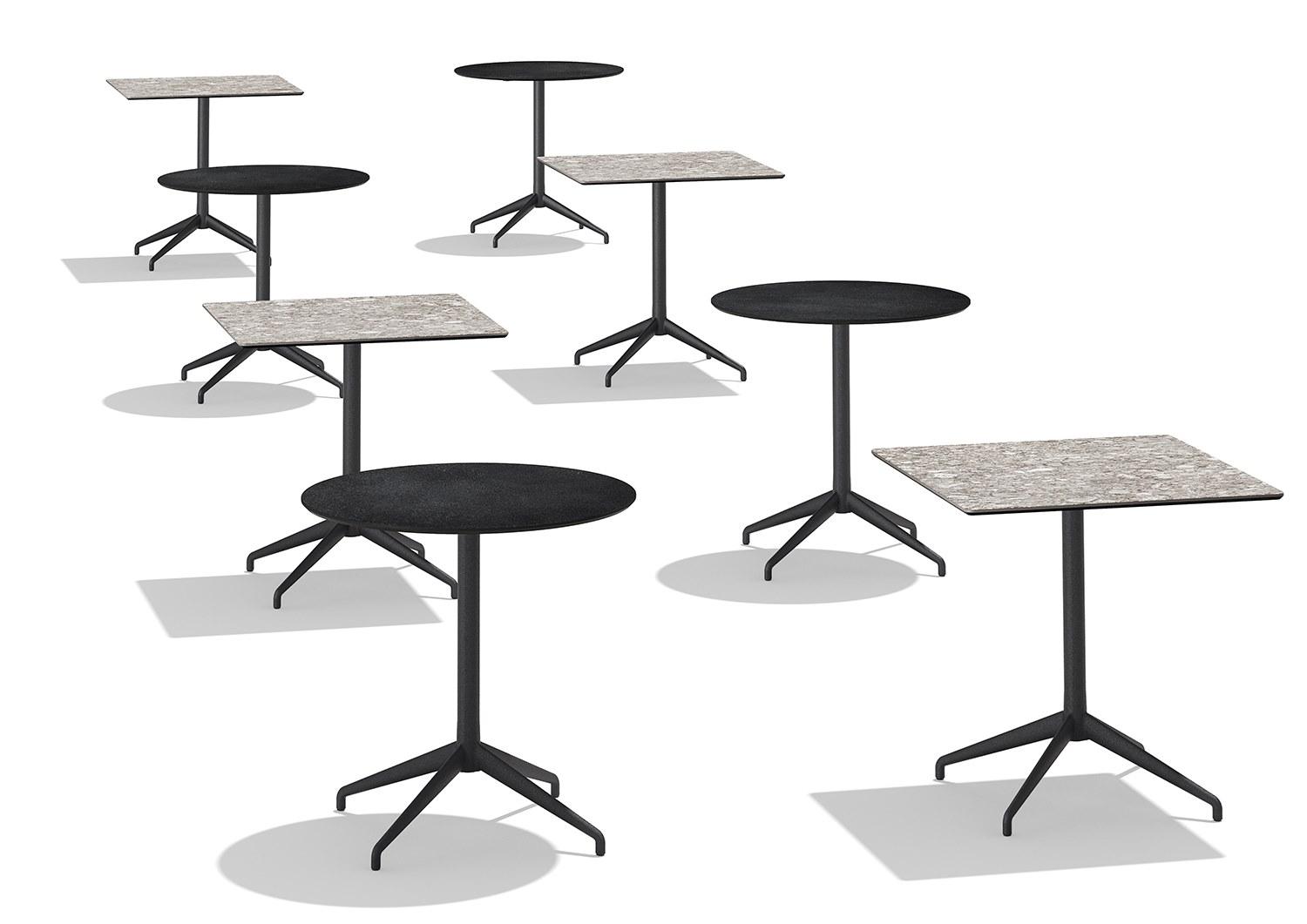 ALIS Square garden table with 4-star base
