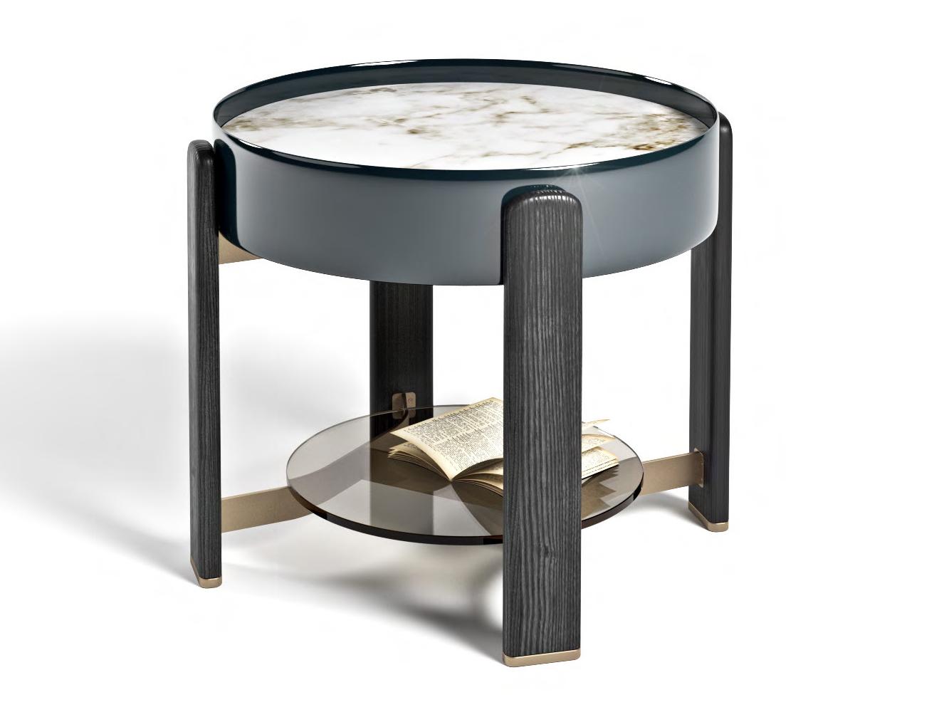 KEAN Round marble high side table