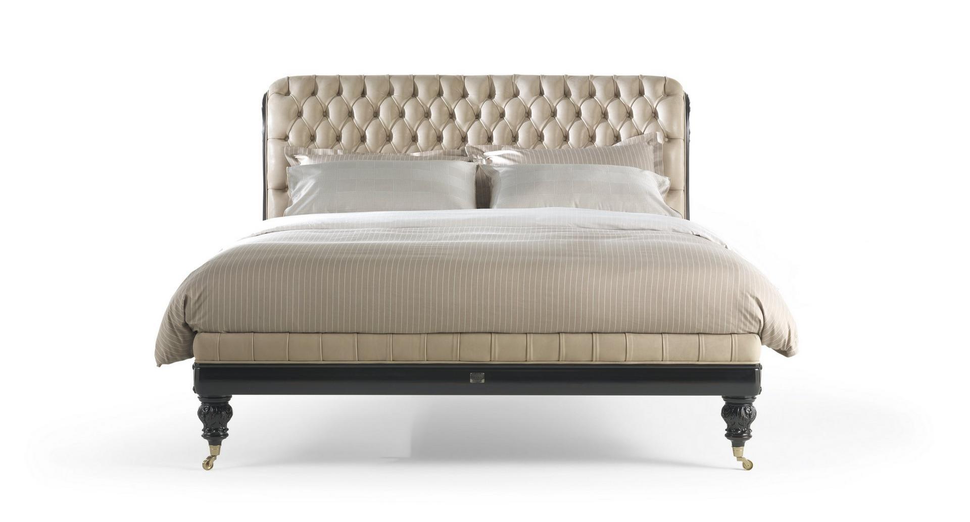 ALLISTER Double bed with tufted headboard