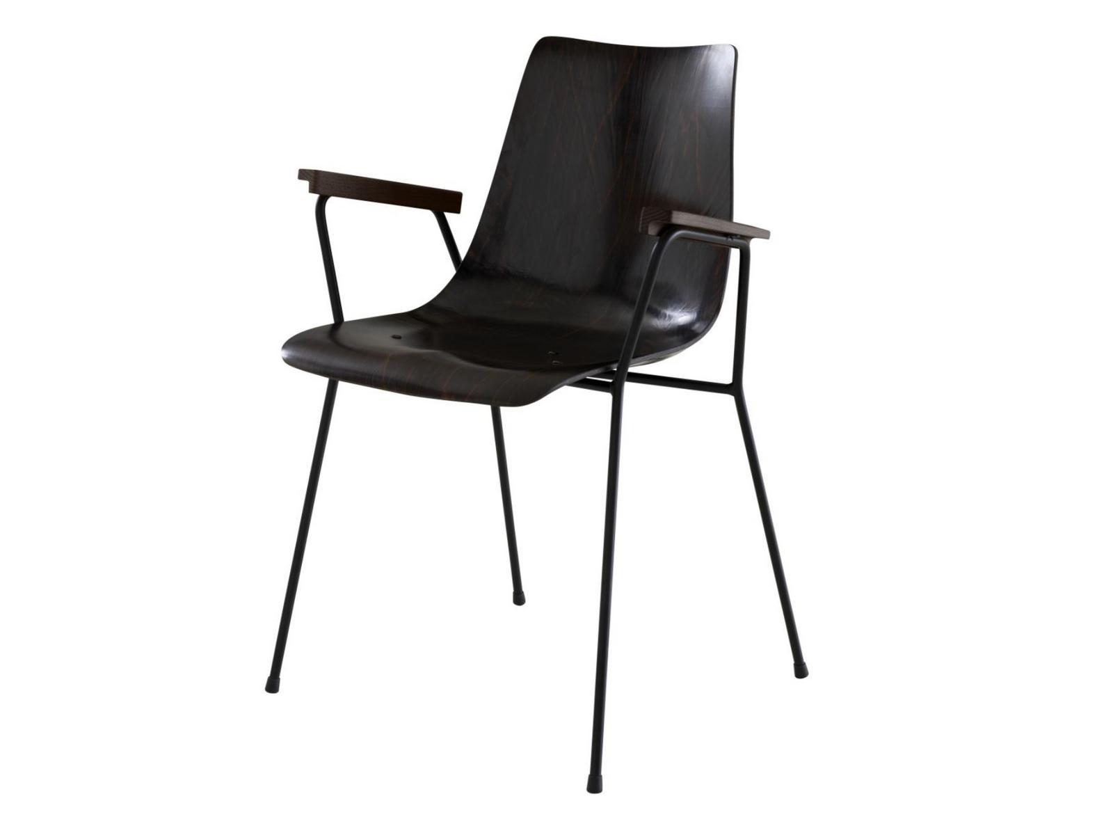 CM 131 Multi-layer wood chair with armrests