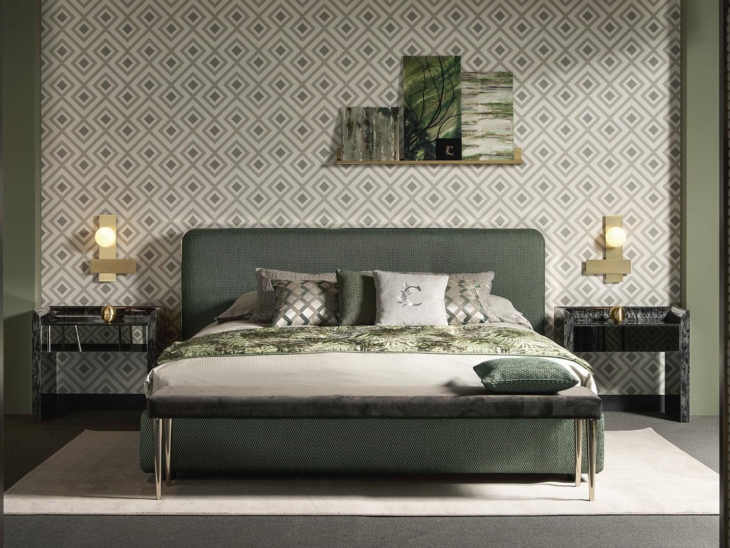 ELVIS Upholstered fabric double bed