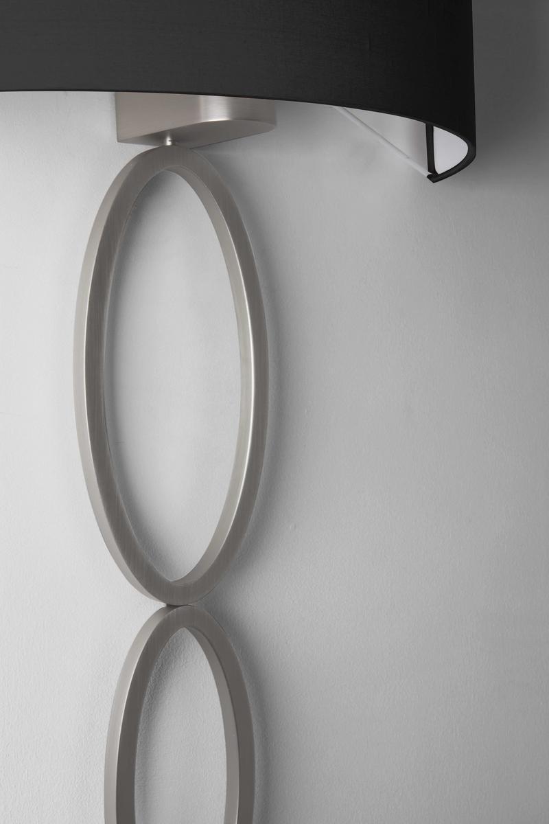 VALBONNE Zinc wall lamp with fabric shade
