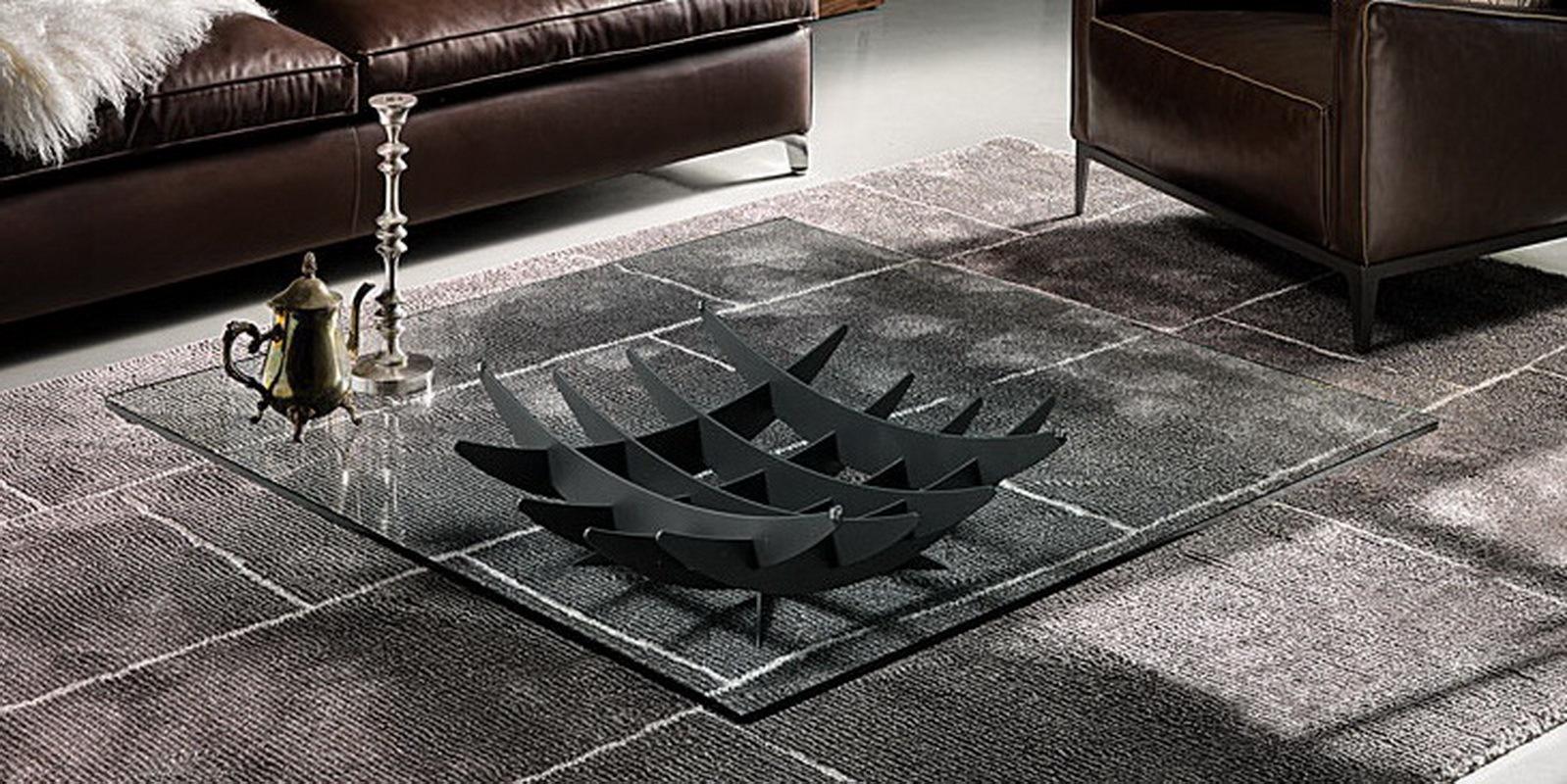 ATLAS Square glass coffee table