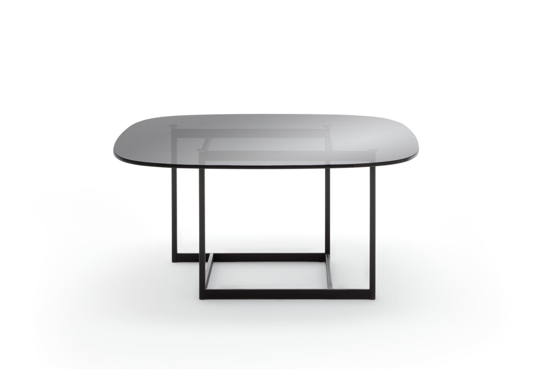 932 Square glass coffee table