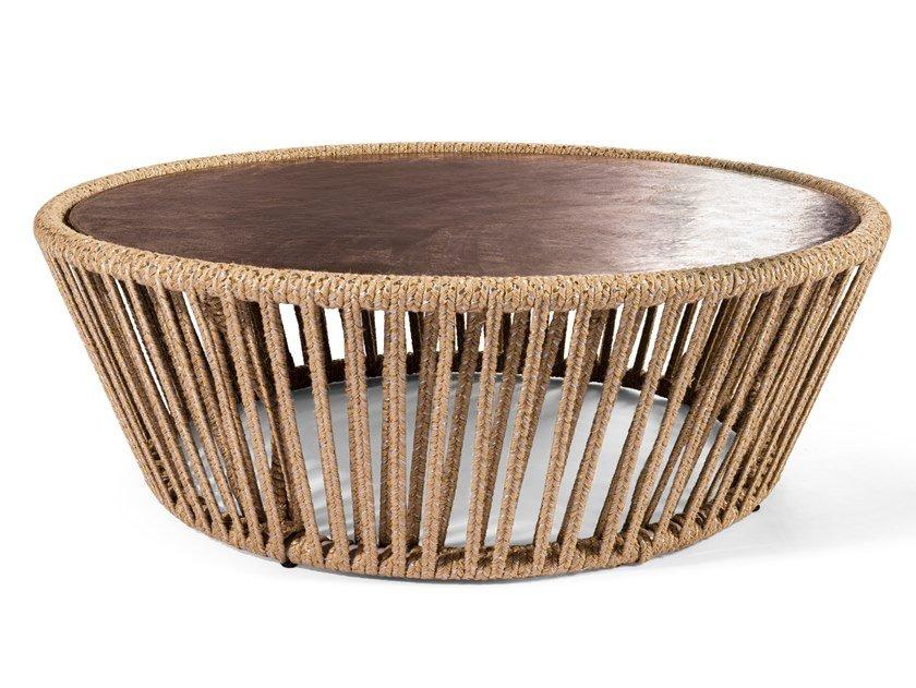 STANKAR Round hemp garden side table
