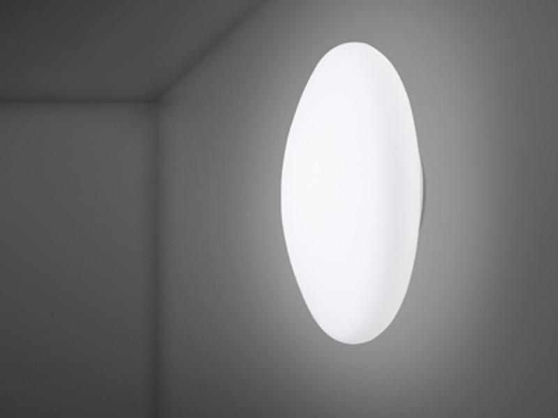 LUMI WHITE Glass wall lamp / ceiling lamp