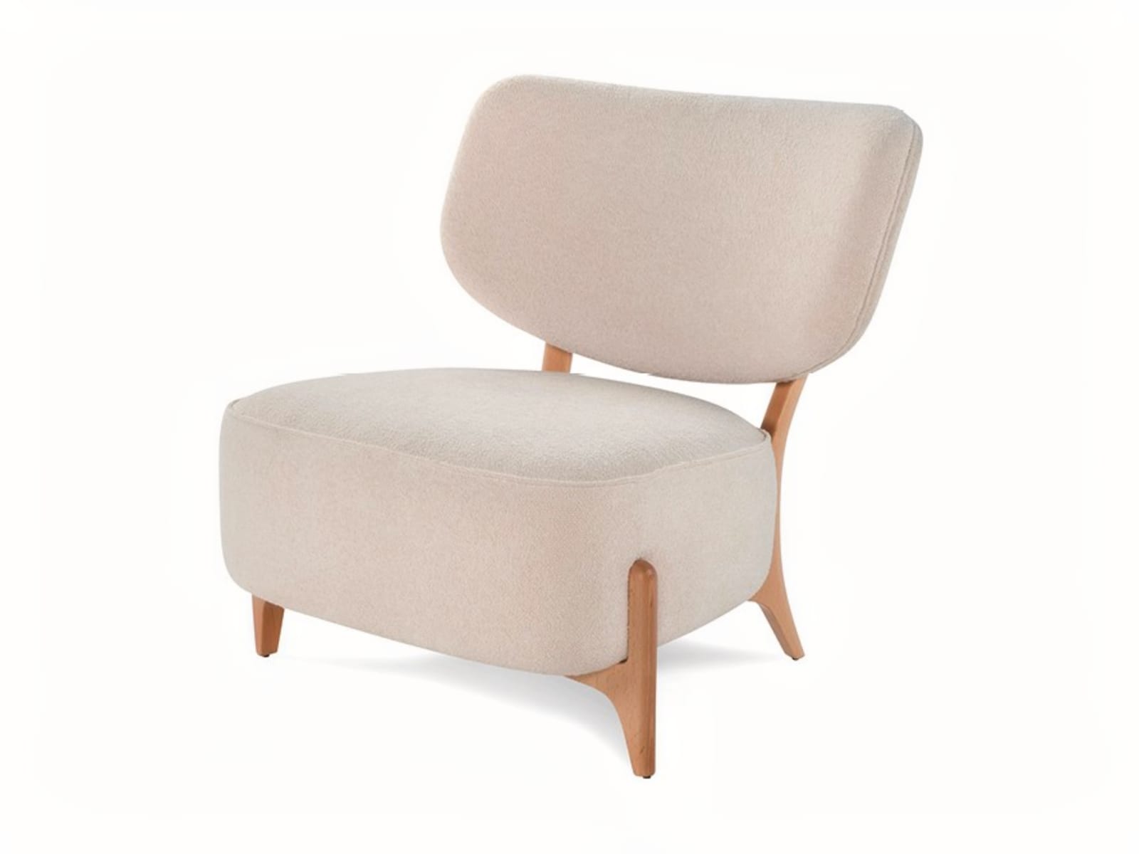 SILLA The 'Silla' armchair features a distinctive embracing backrest and sturdy external legs, offering both comfort and a stylized, Scandinavian-inspired design.