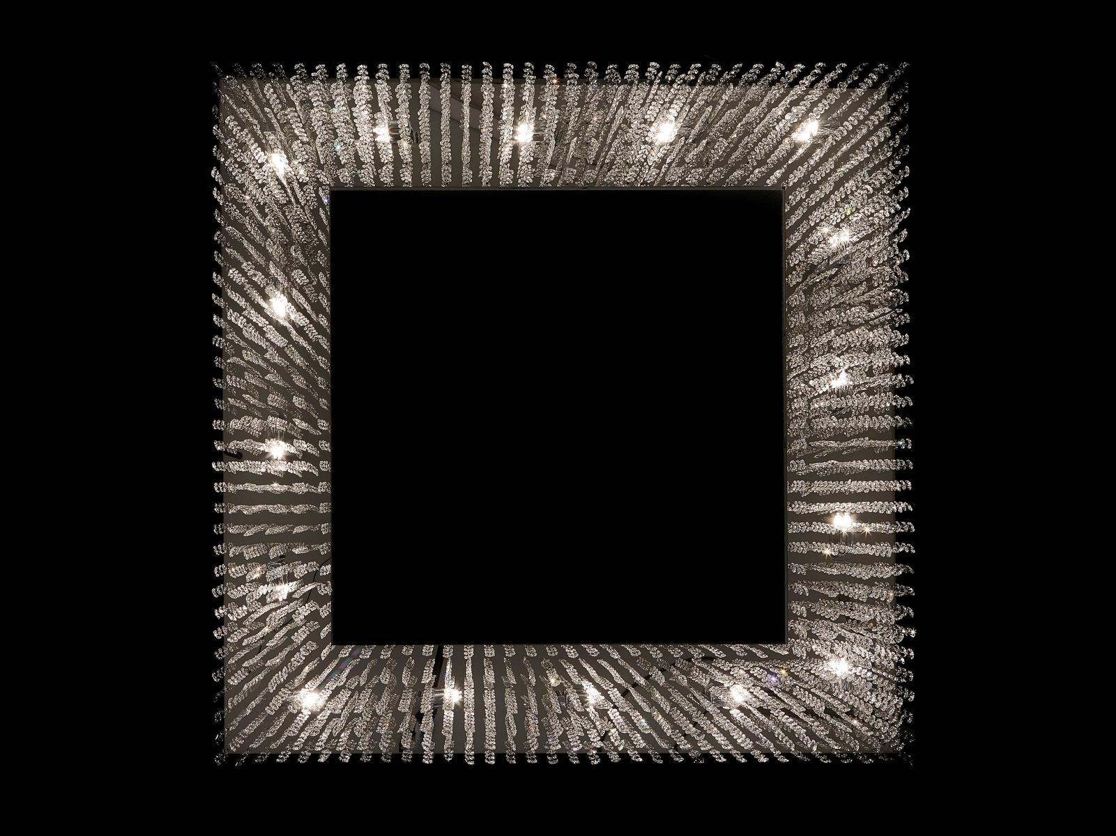 SKY CYCLES SQUARE H16 Metal pendant lamp with crystals