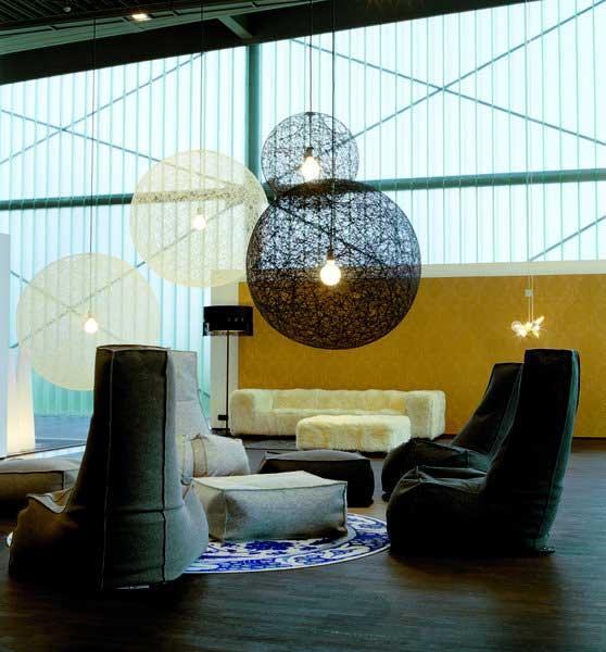 RANDOM LIGHT II LED glass-fibre pendant lamp