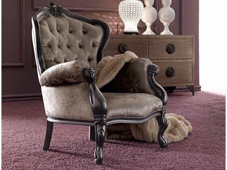 GEMMA Upholstered armchair with armrests