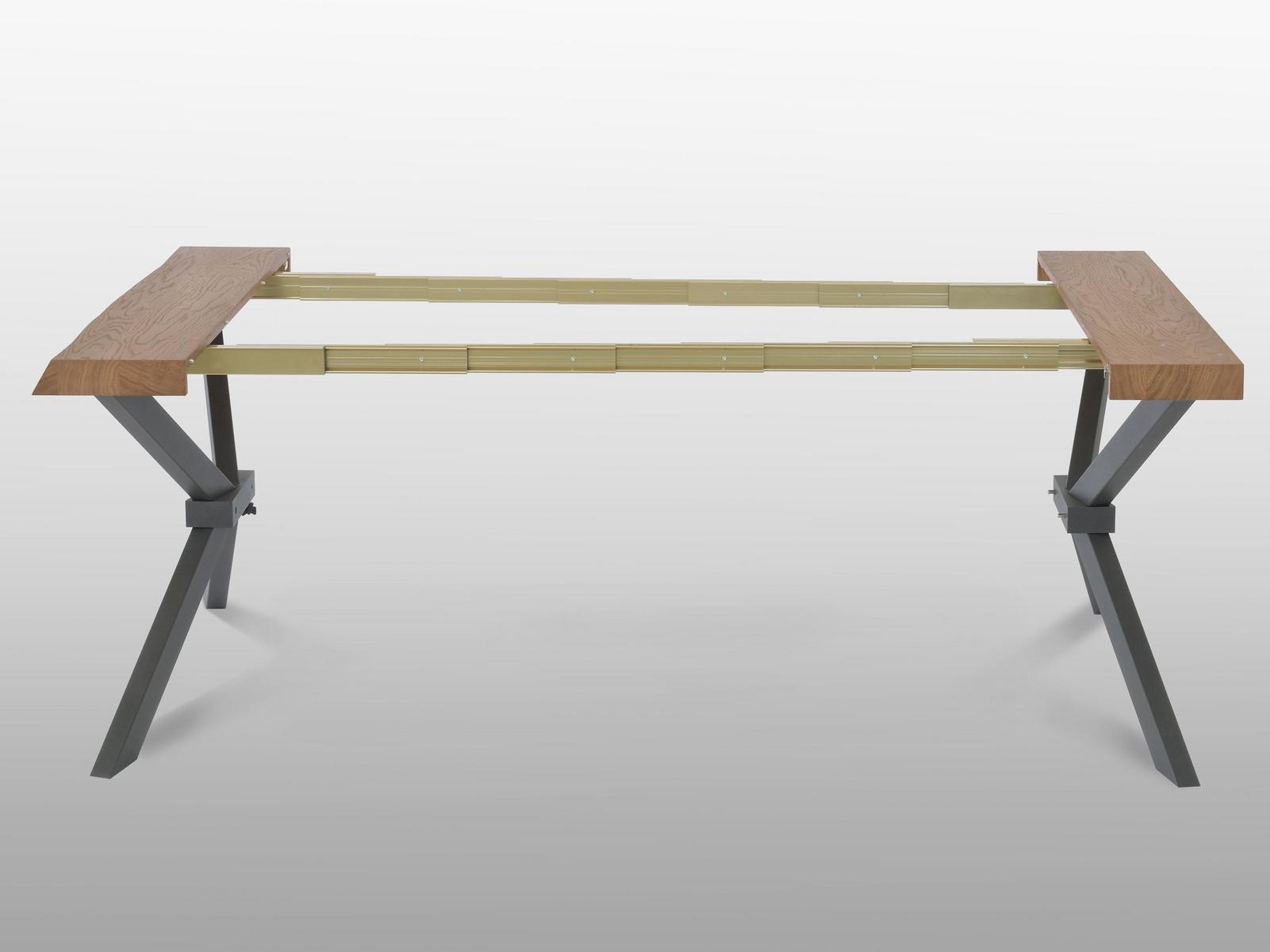 SHANGAI Extending rectangular oak console table