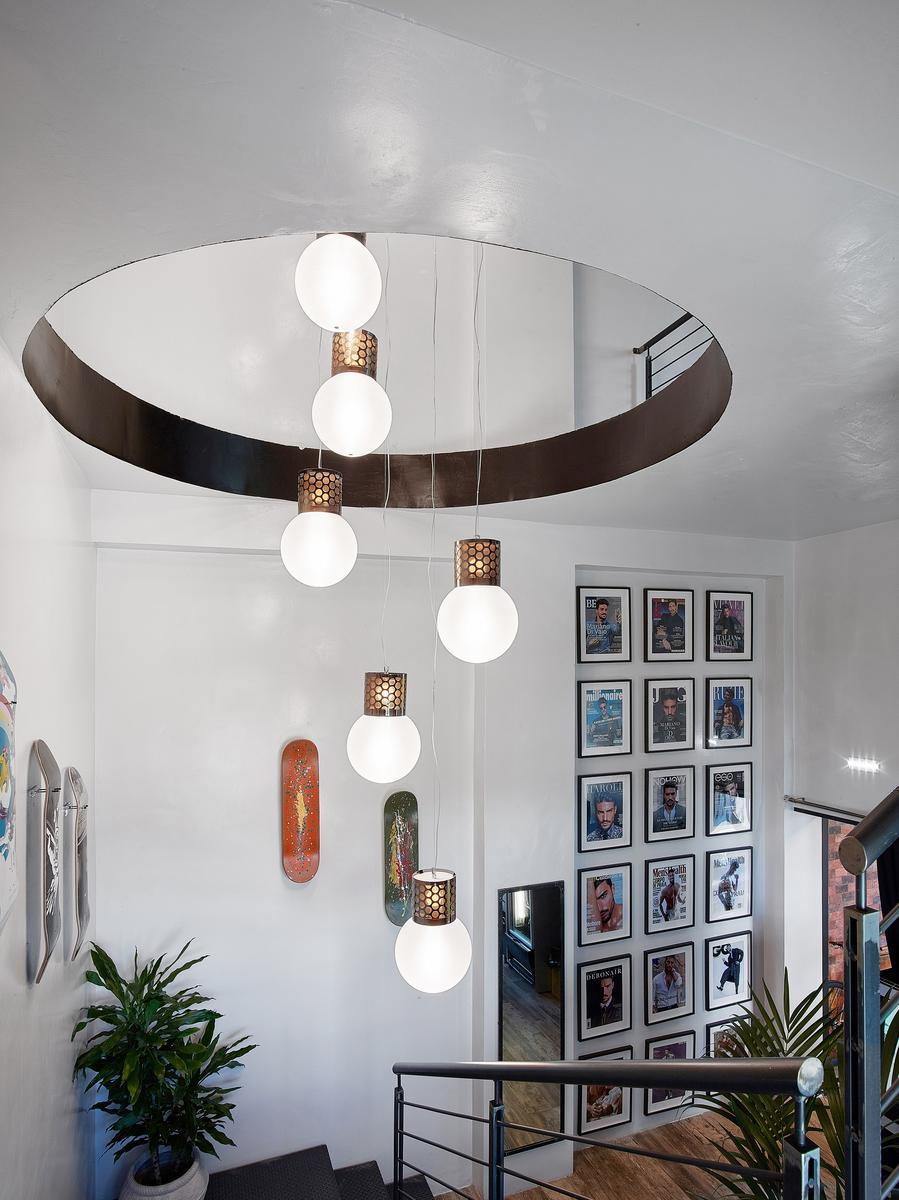 ATMOSFERA Methacrylate and Goldflex® LED pendant lamp