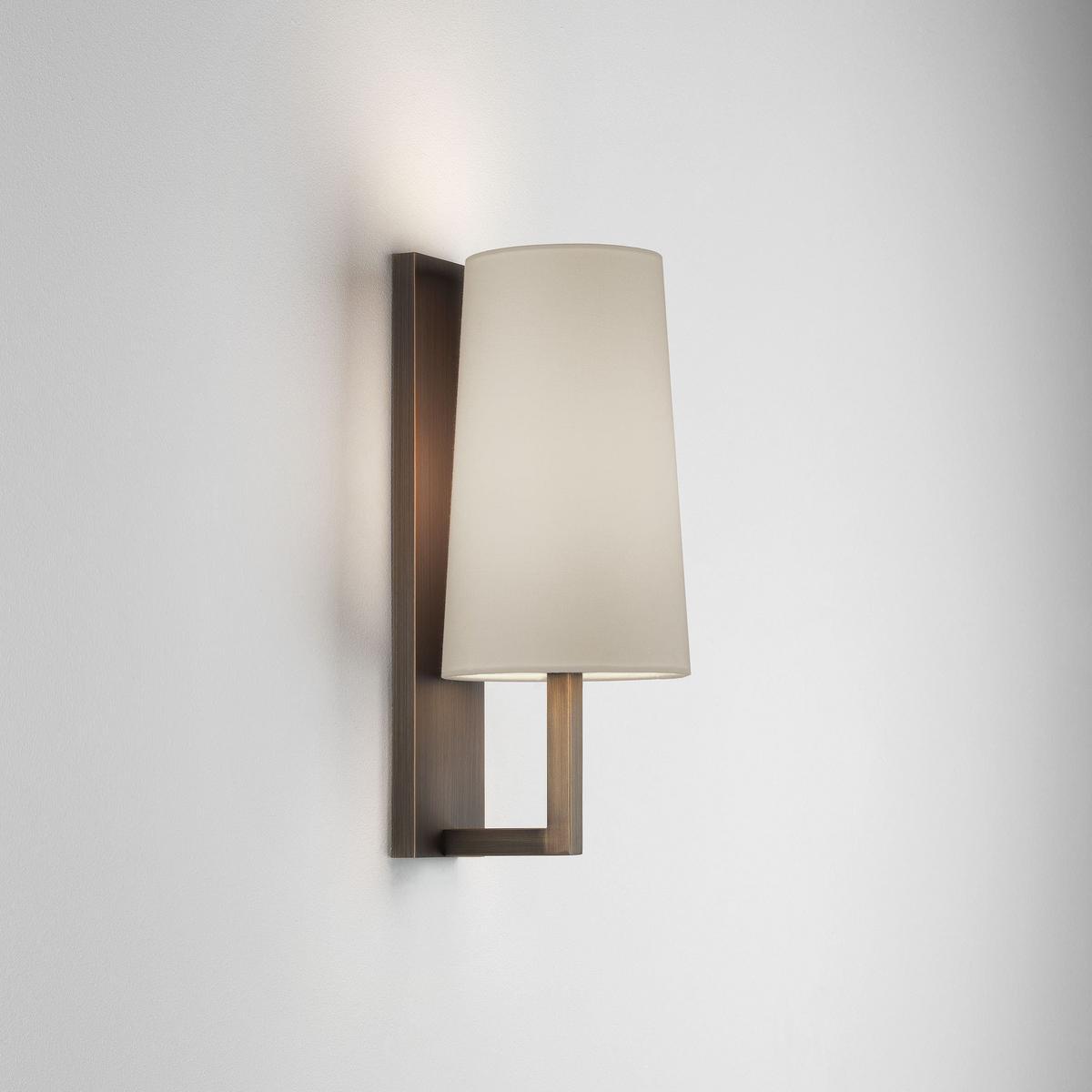 RIVA Aluminum wall lamp and fabric lampshade