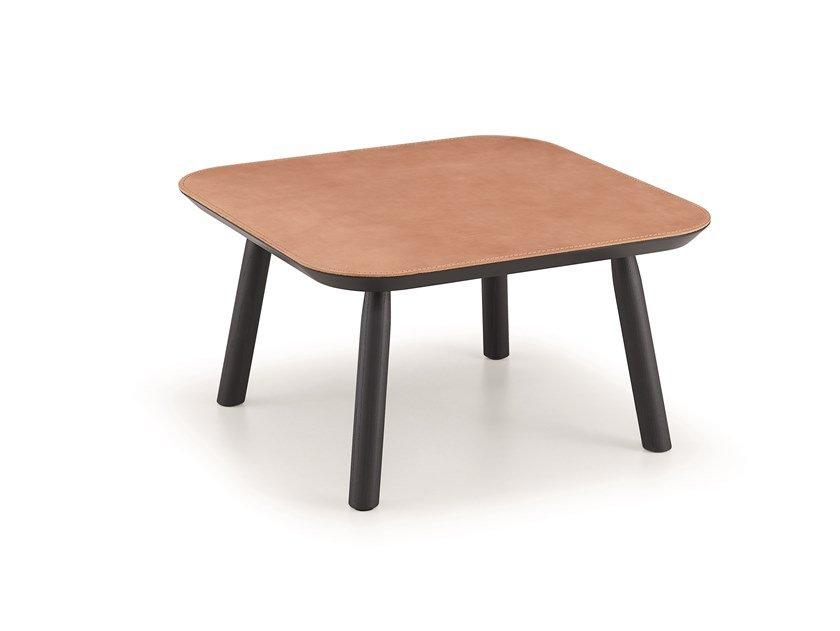 SUITE Square tanned leather coffee table