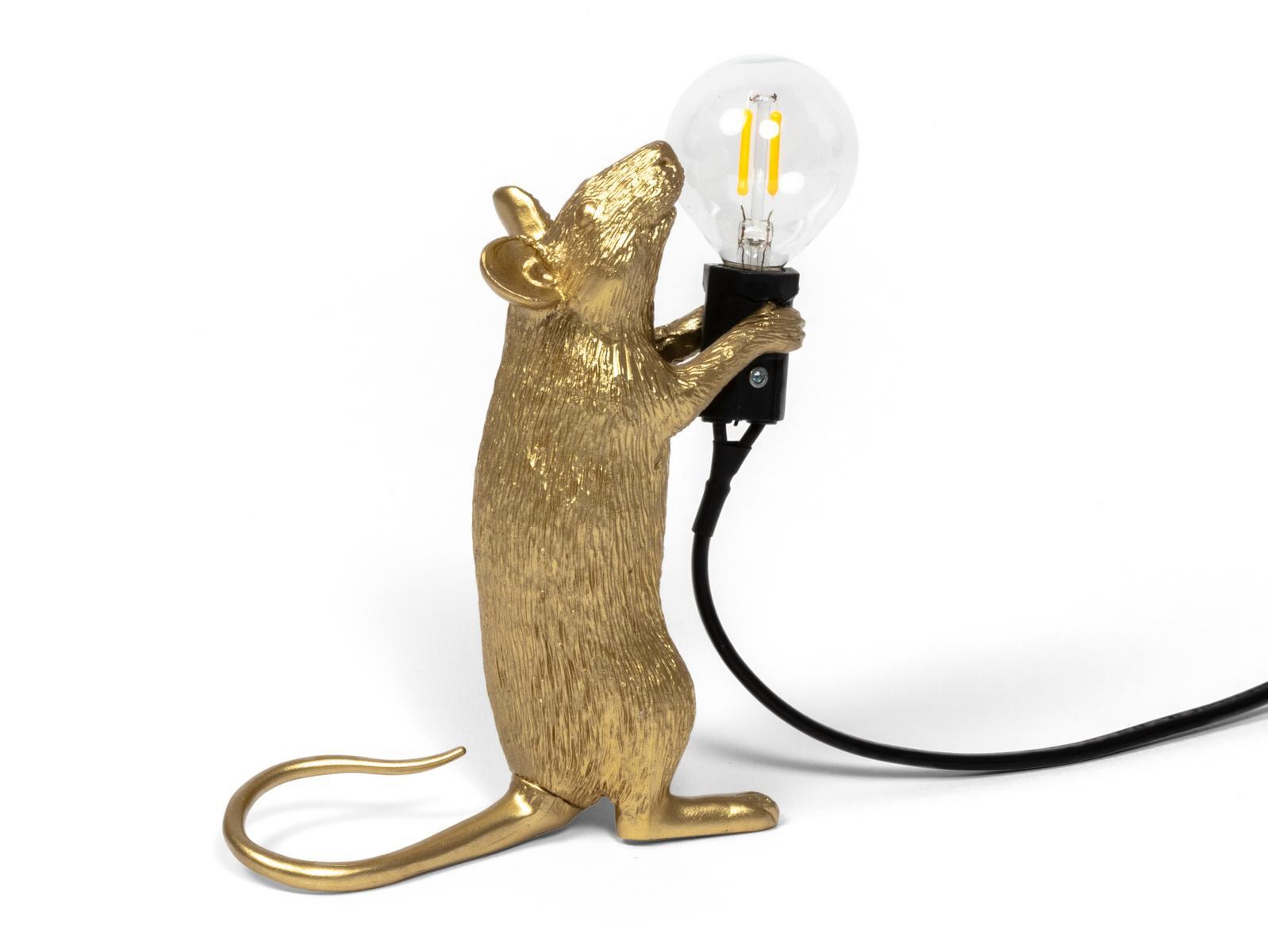 MOUSE LAMP GOLD - STEP LED resin table lamp MOUSE LAMP GOLD - STEP LED resin table lamp