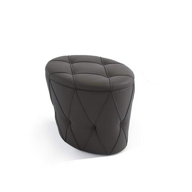 PINKO Oval leather pouf