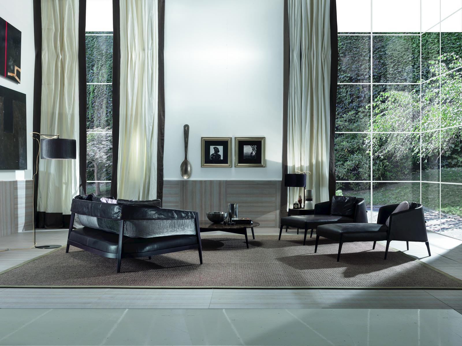 BURTON 3 seater leather sofa
