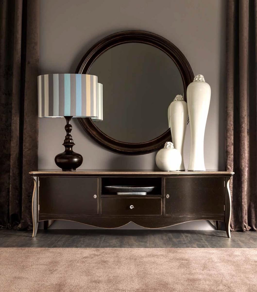 LUISA Wall-mounted framed round mirror