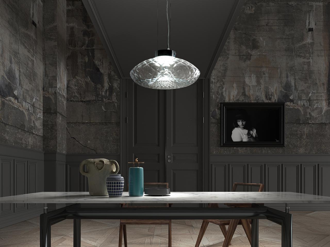 CICLA 203/50S LED blown glass pendant lamp