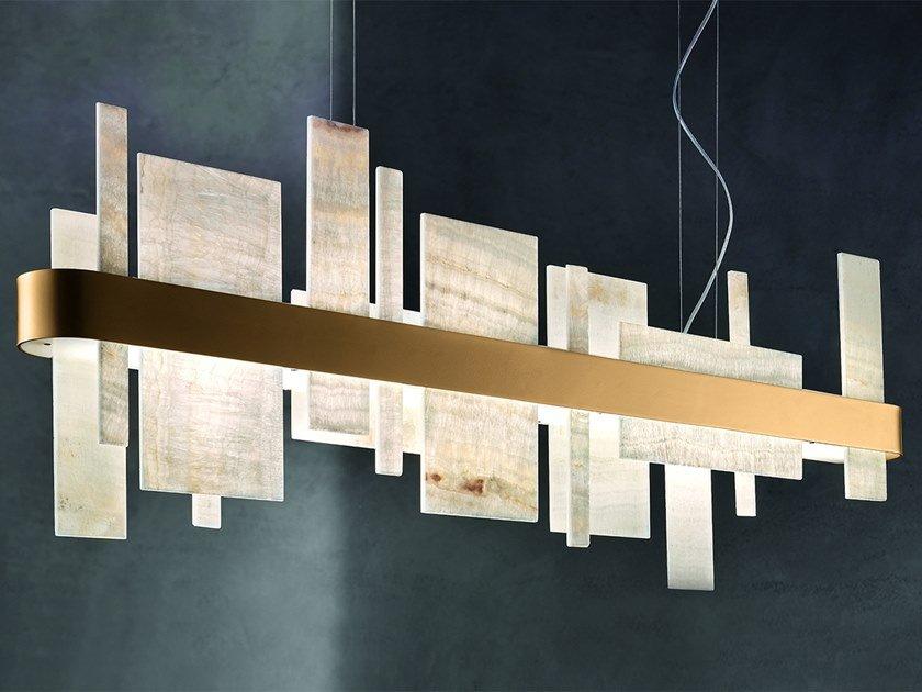 HONICÉ S100 LED pendant lamp in metal and onyx