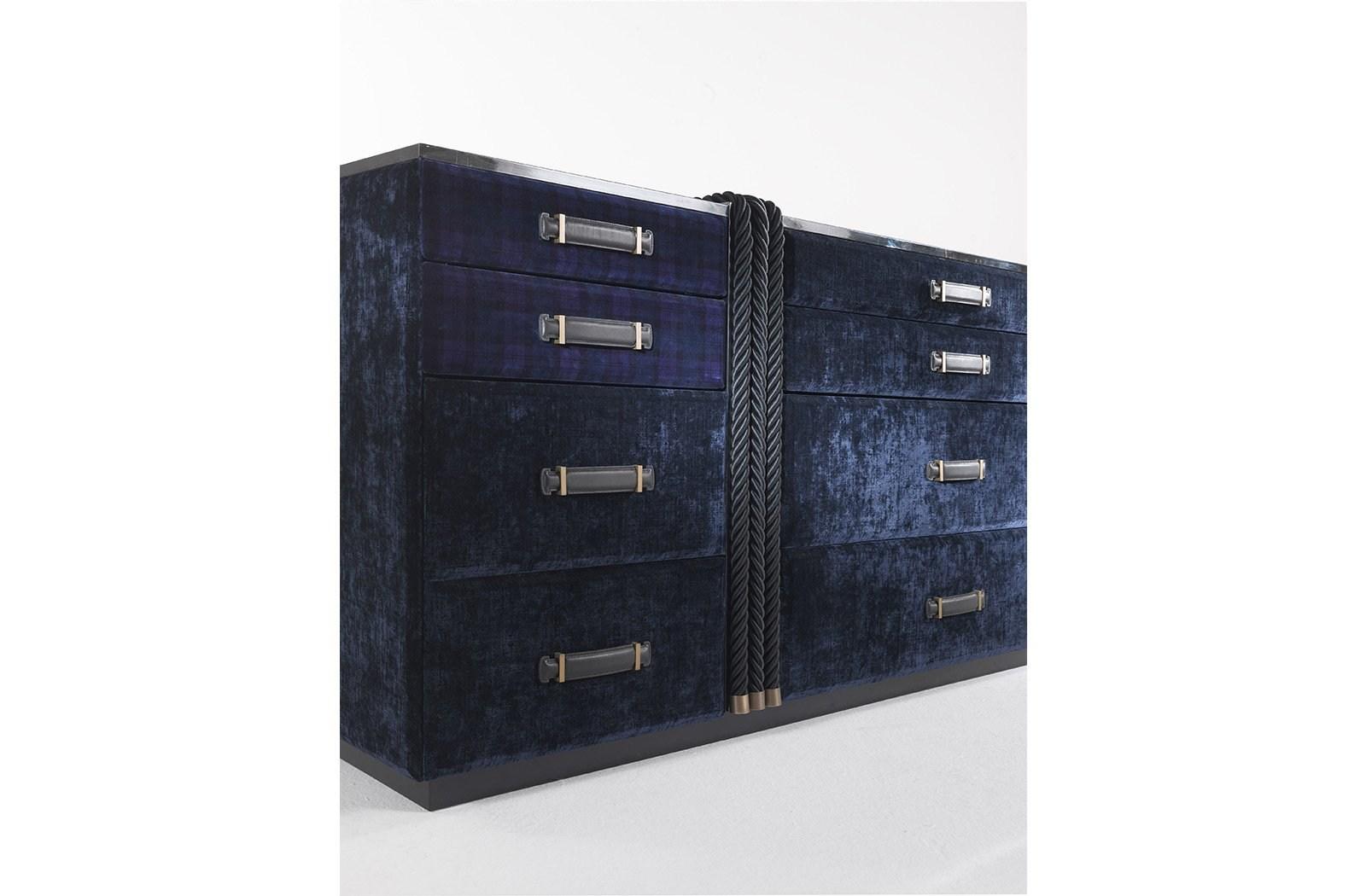 MOORE Fabric chest of drawers