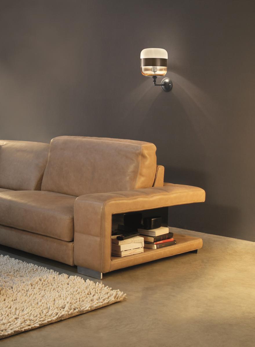 FUTURA AP Direct-indirect light blown glass wall lamp