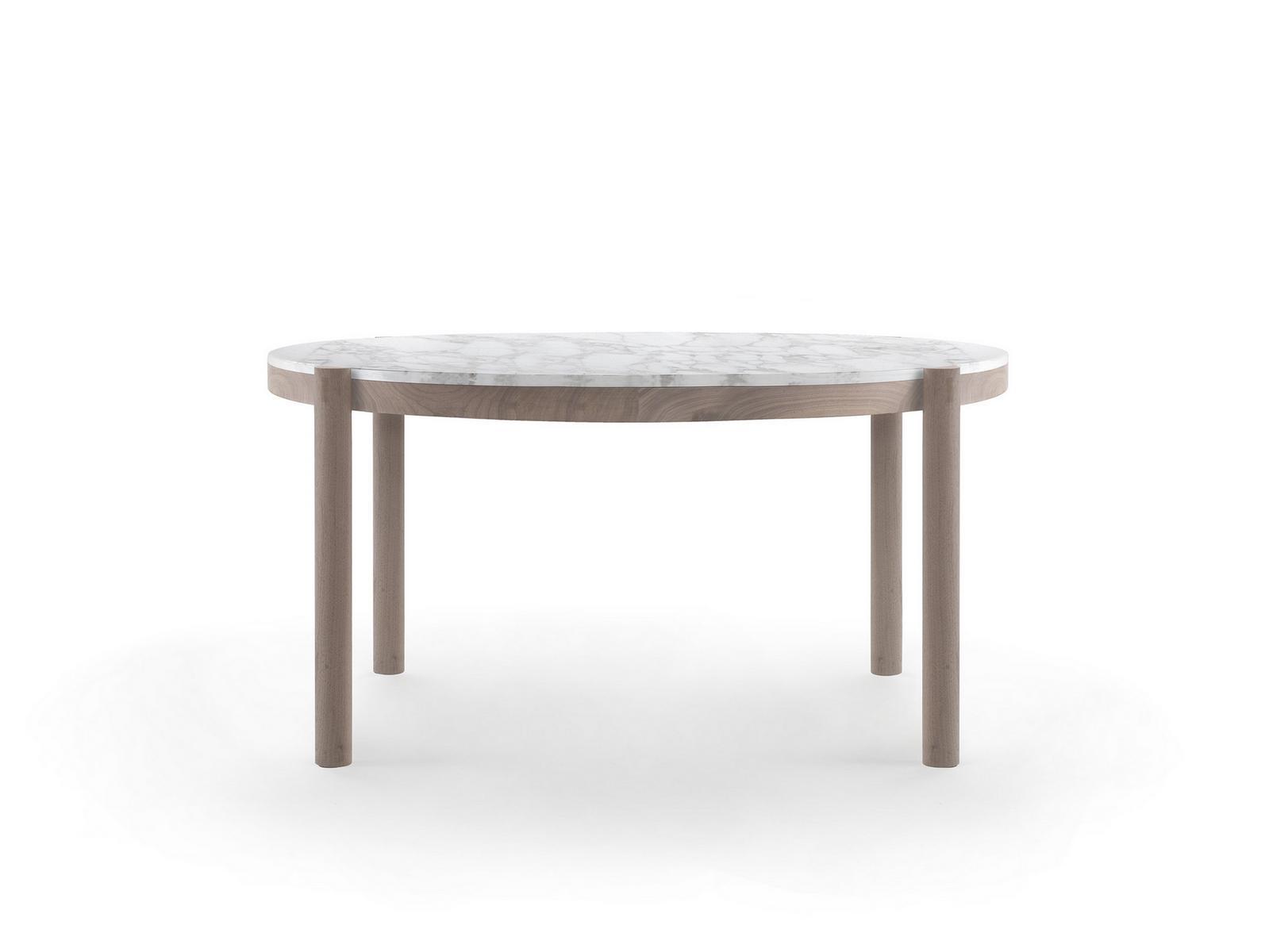 GUSTAV Round marble dining table
