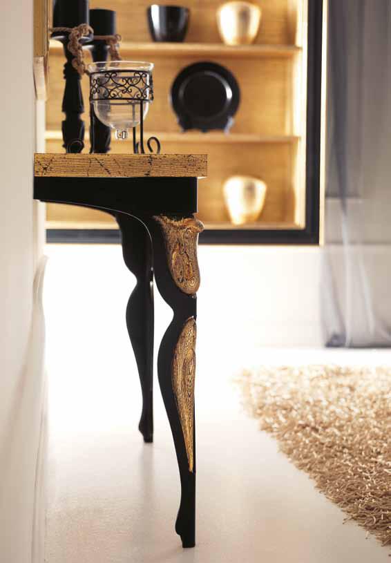ERIKA Rectangular oak console table