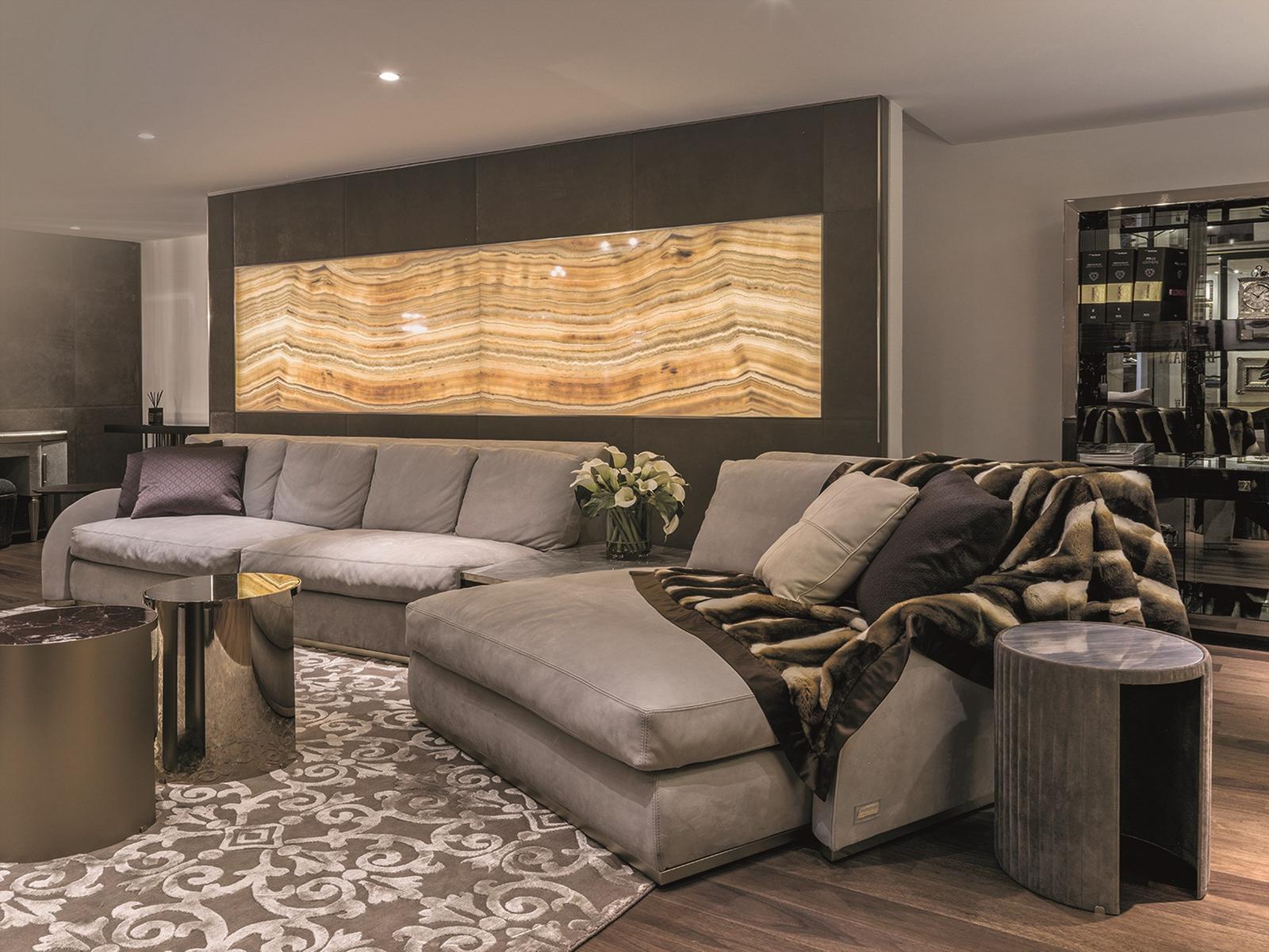 REY Corner leather sofa