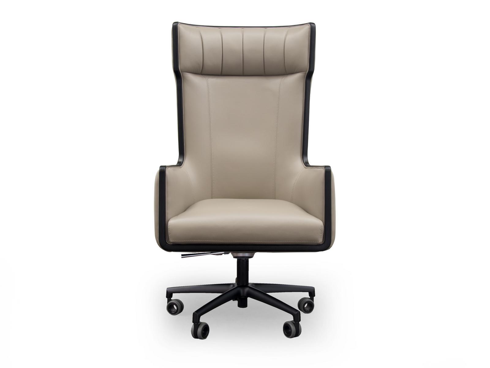 NIXON Leather executive chair with castors