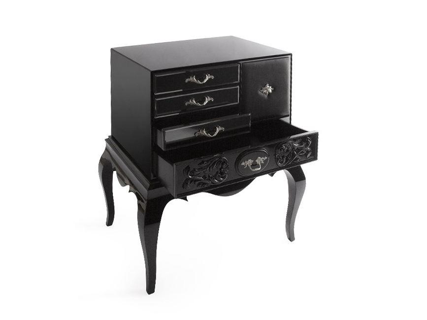 BROOKLYN Mahogany bedside table with drawers