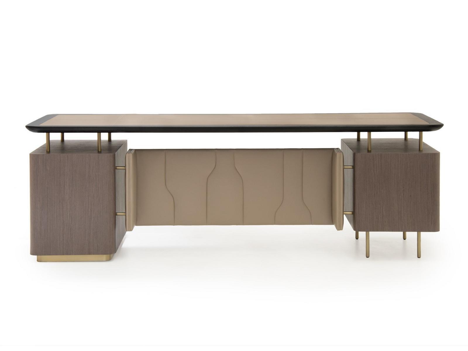 PANAMERA Deerskin executive desk with drawers