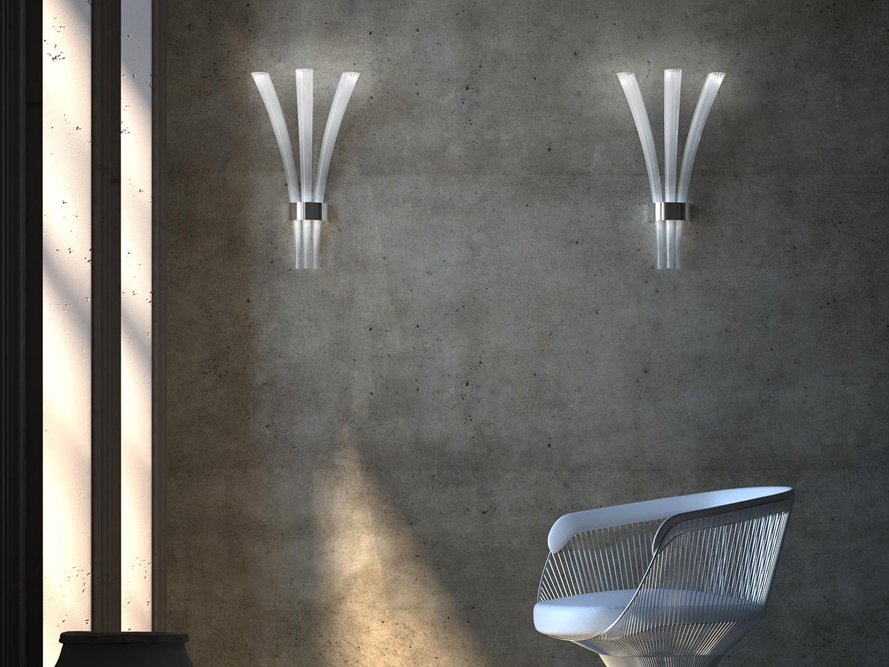 PULSA 439/AP3 LED indirect light blown glass wall lamp