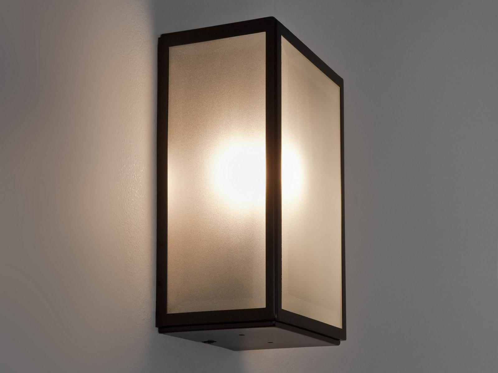 HOMEFIELD FROSTED Glass and Stainless Steel outdoor wall lamp