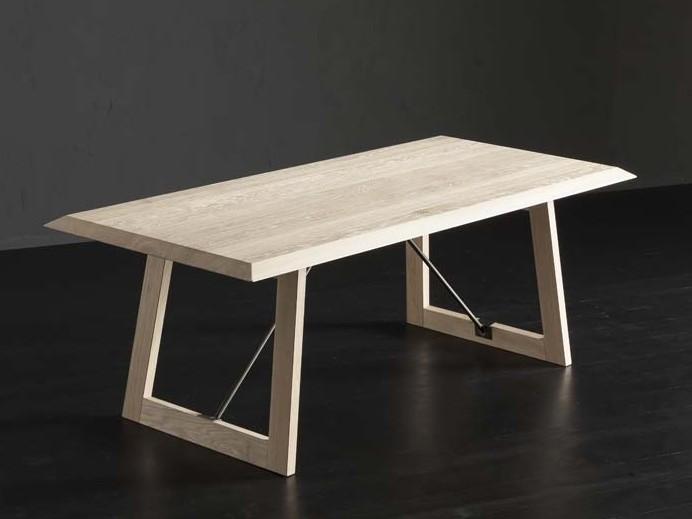 RIO + FLAT/ TIRANTI Rectangular wooden dining table