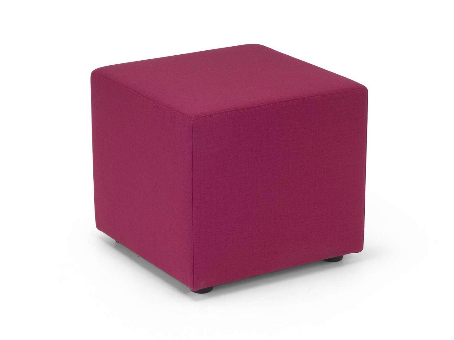 BASIC Upholstered square fabric pouf