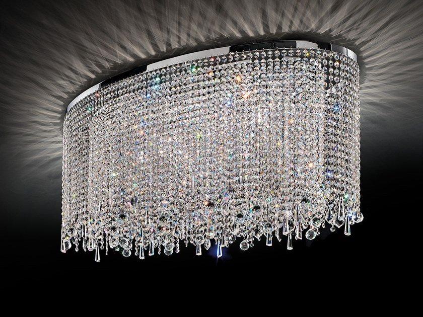 IMPERO & DECO VE 811 PL OV Incandescent metal ceiling lamp with crystals IMPERO & DECO VE 811 PL OV Incandescent metal ceiling lamp with crystals