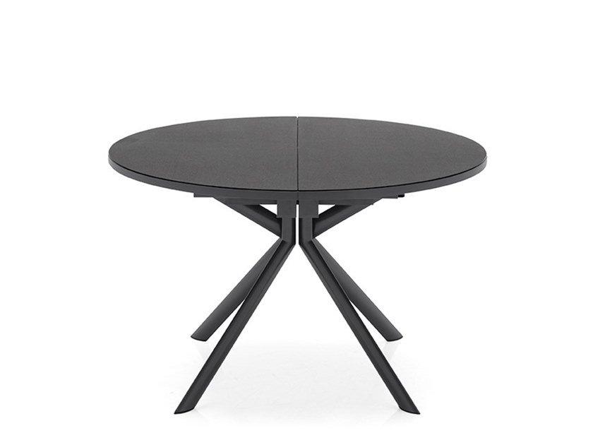 GIOVE Extending round melamine-faced chipboard table