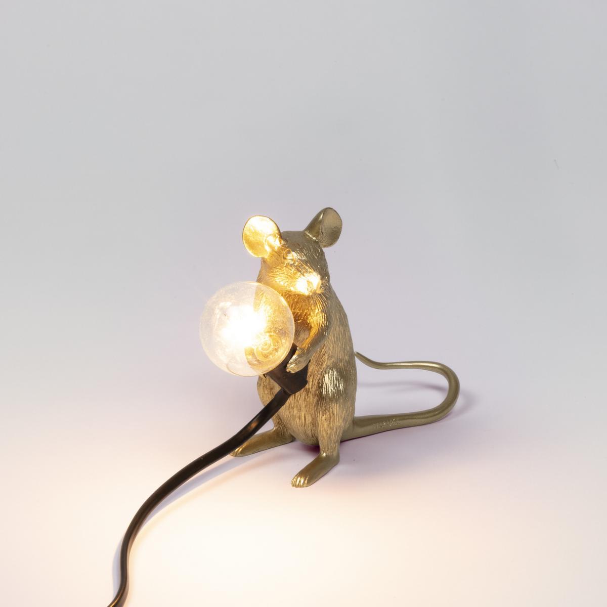MOUSE LAMP GOLD - MAC LED resin table lamp