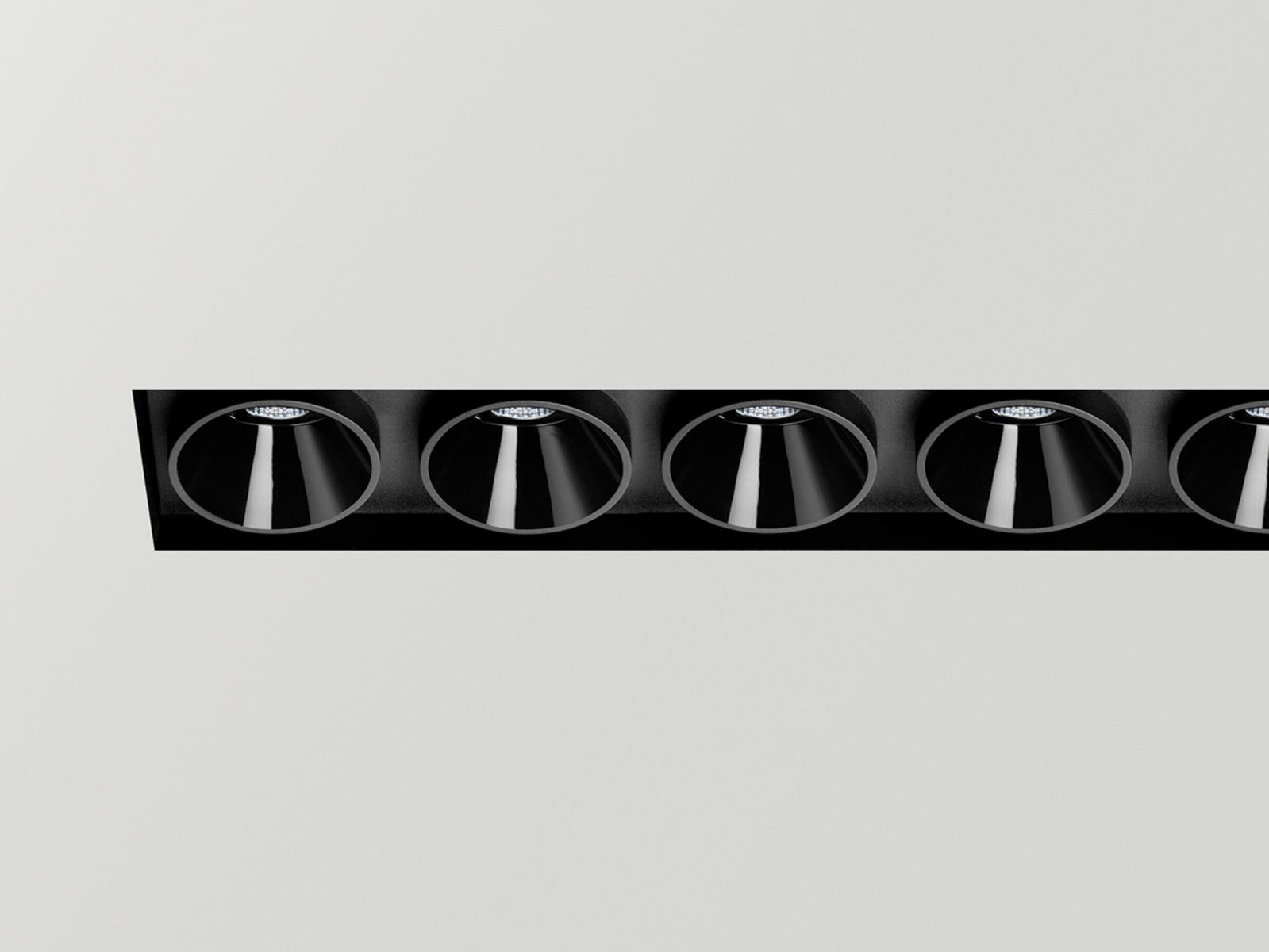 BLACK FOSTER TRIMLESS 10 LED recessed multiple aluminium spotlight