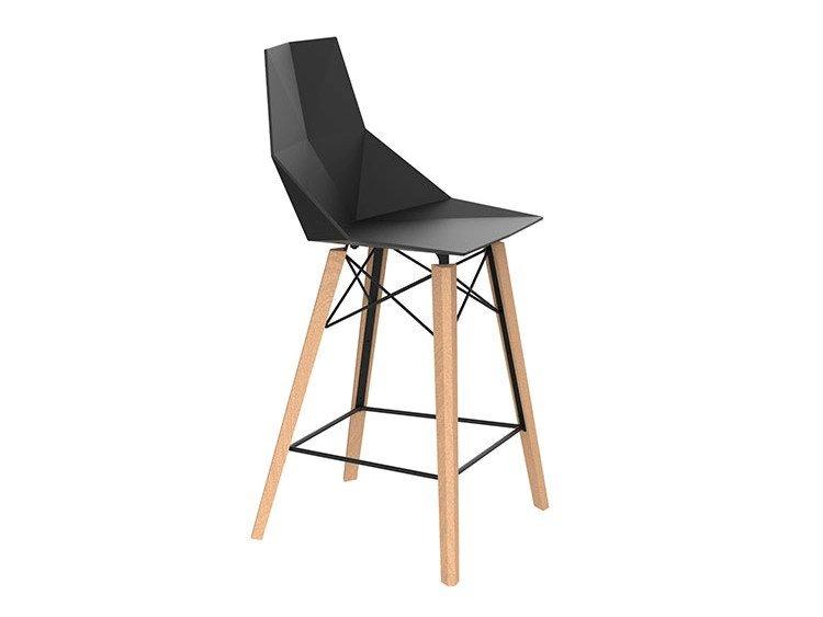 FAZ WOOD Polypropylene garden chair with footrest