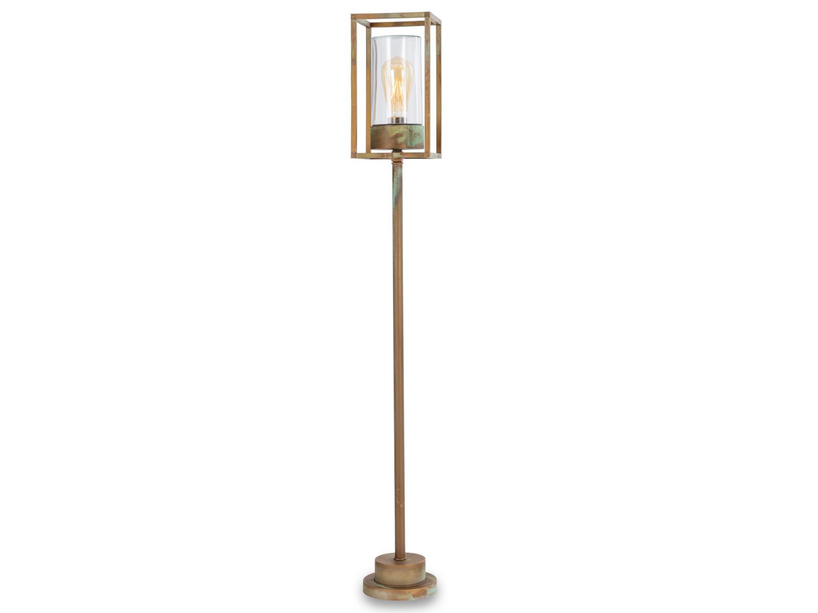 CUBIC LED brass floor lamp