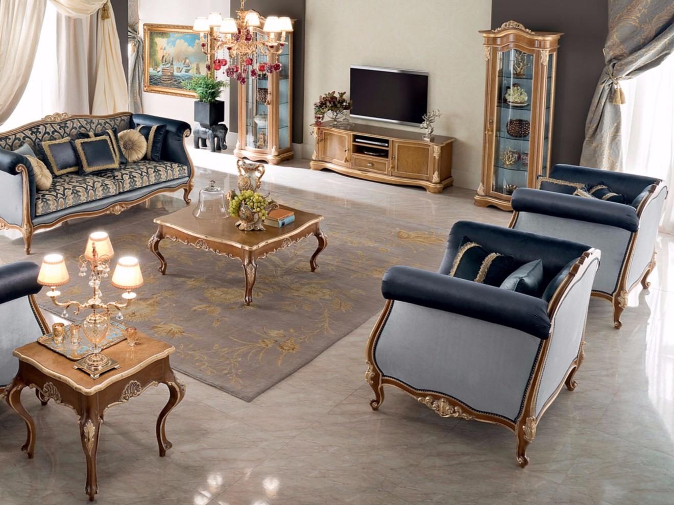 13417 Upholstered fabric armchair with armrests