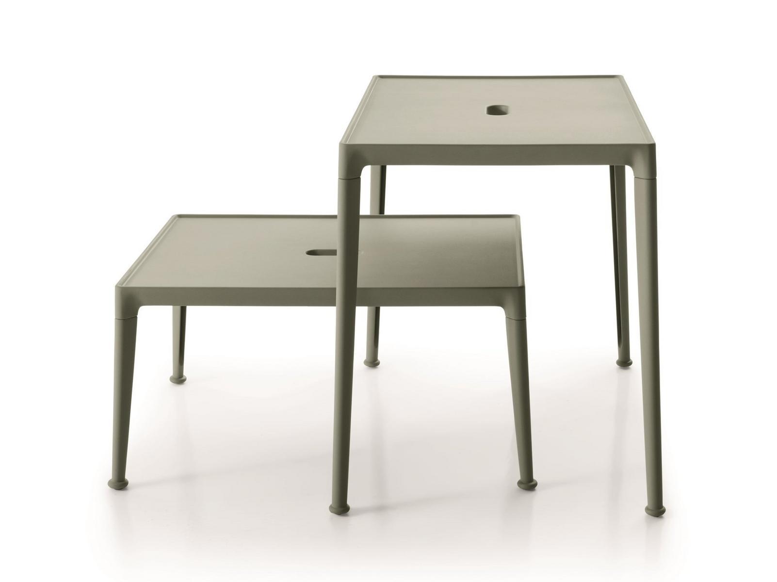 MIRTO OUTDOOR Rectangular aluminium garden side table