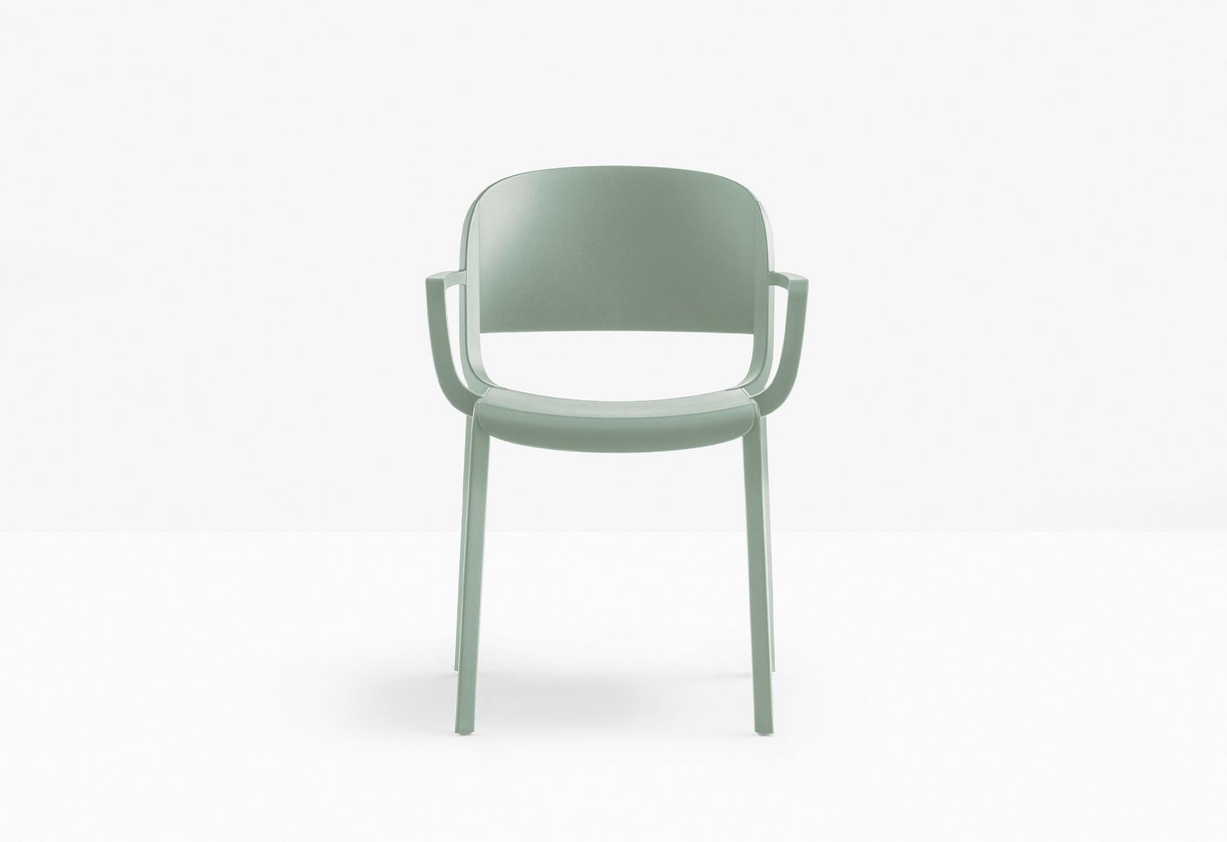 DOME 265 Polypropylene chair with armrests