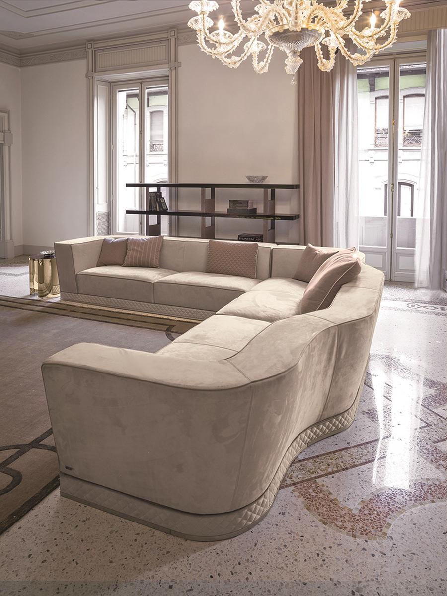 WELLES Sectional nabuk sofa
