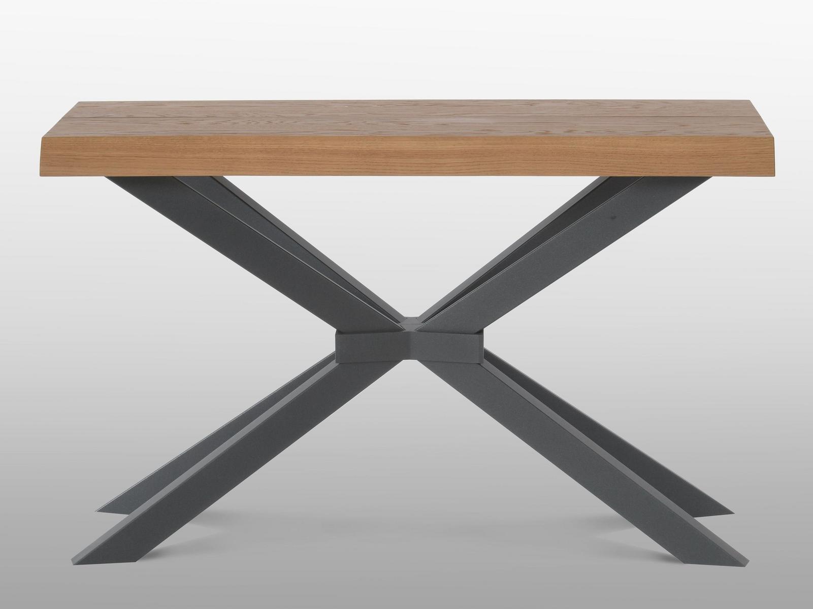 SHANGAI Extending rectangular oak console table