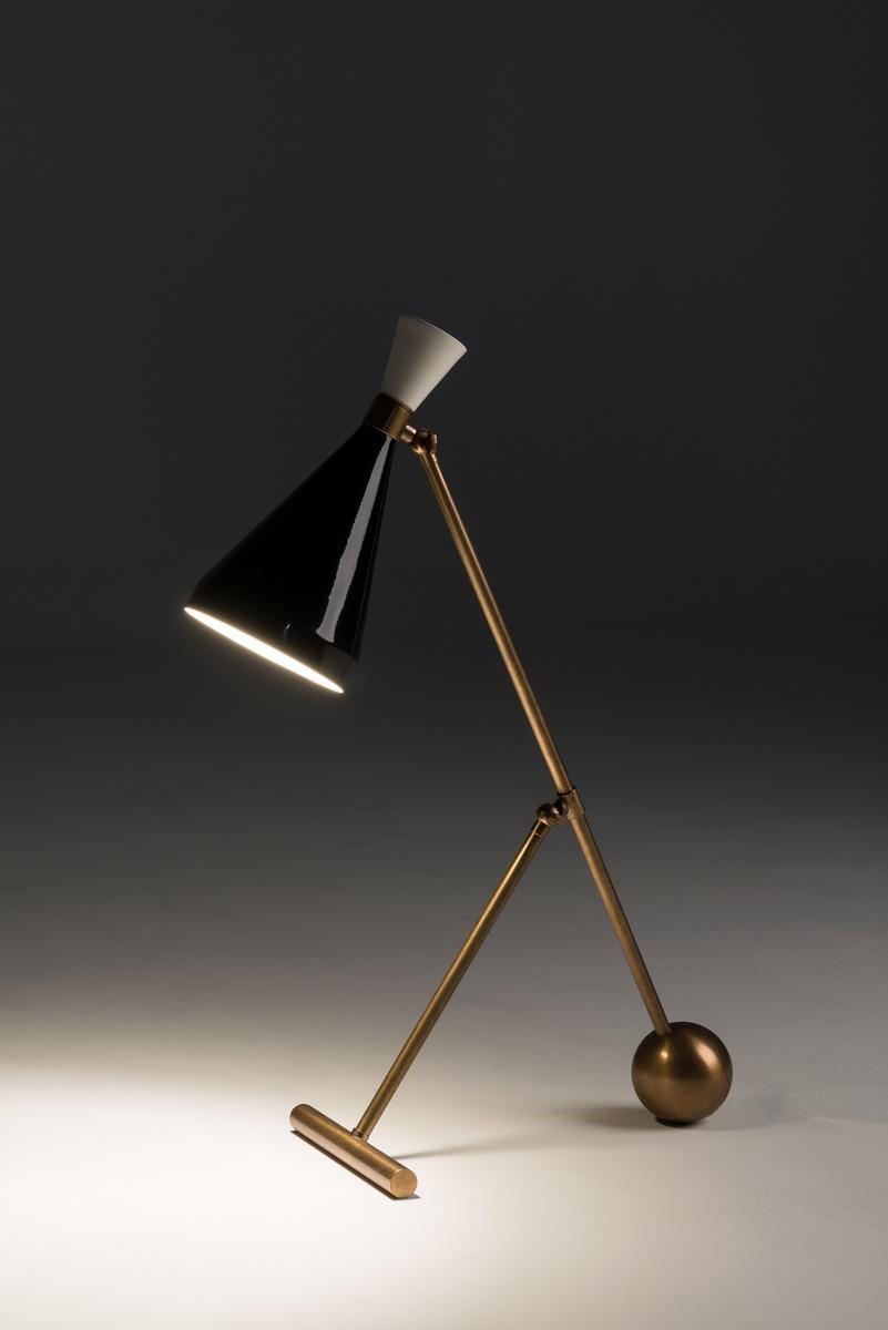 FLIPPER Brass and aluminium table lamp