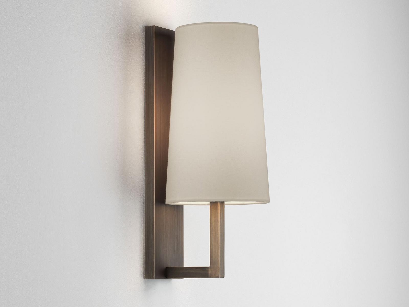 RIVA Aluminum wall lamp and fabric lampshade