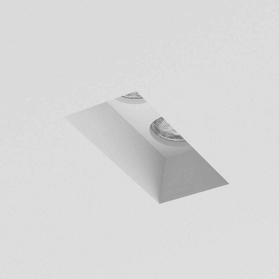 BLANCO TWIN LED multiple recessed plaster spotlight